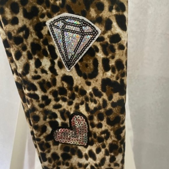 Lola & The Boys  CHEETAH PATCH LEGGINGS - Sz 12 - Picture 5 of 5